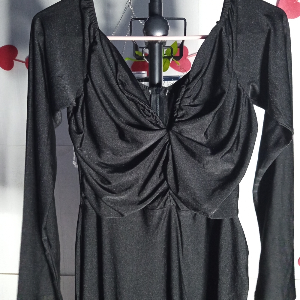 Black silk dress